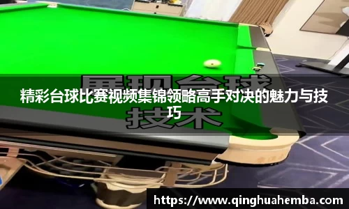 精彩台球比赛视频集锦领略高手对决的魅力与技巧